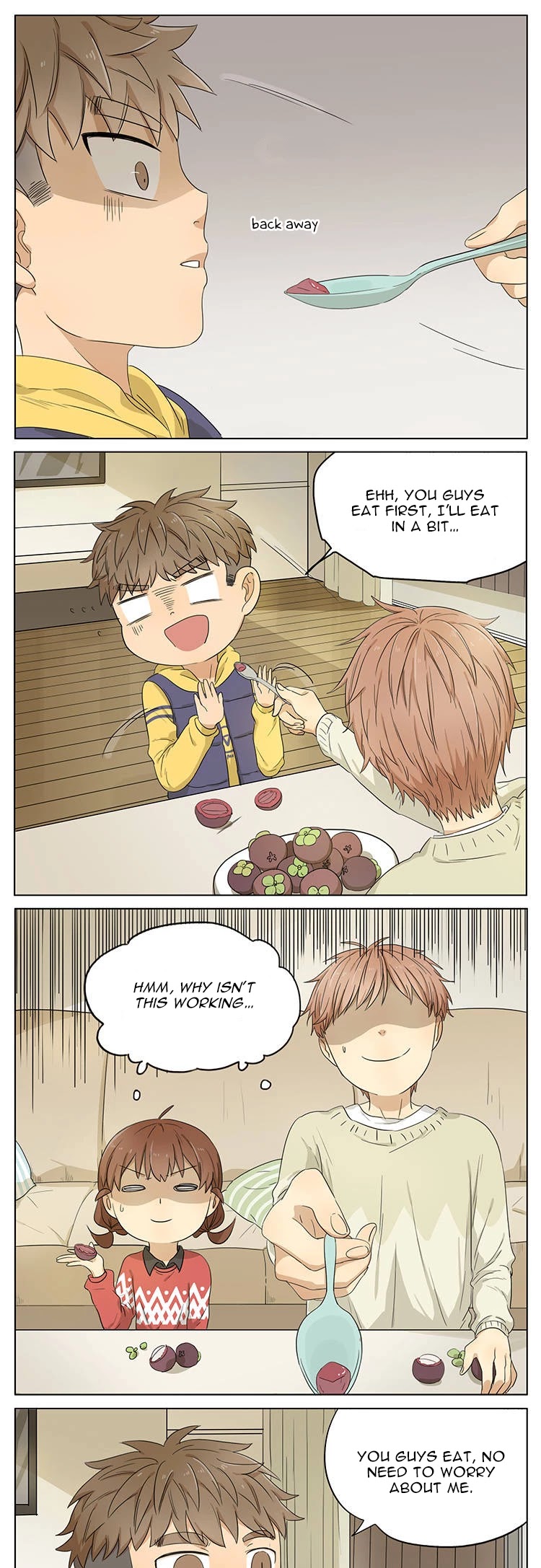 My Brother is A Big Idiot! Chapter 43 page 5 - Chapter 43: In order to let younger brother eat mangosteens, older brother also tried it