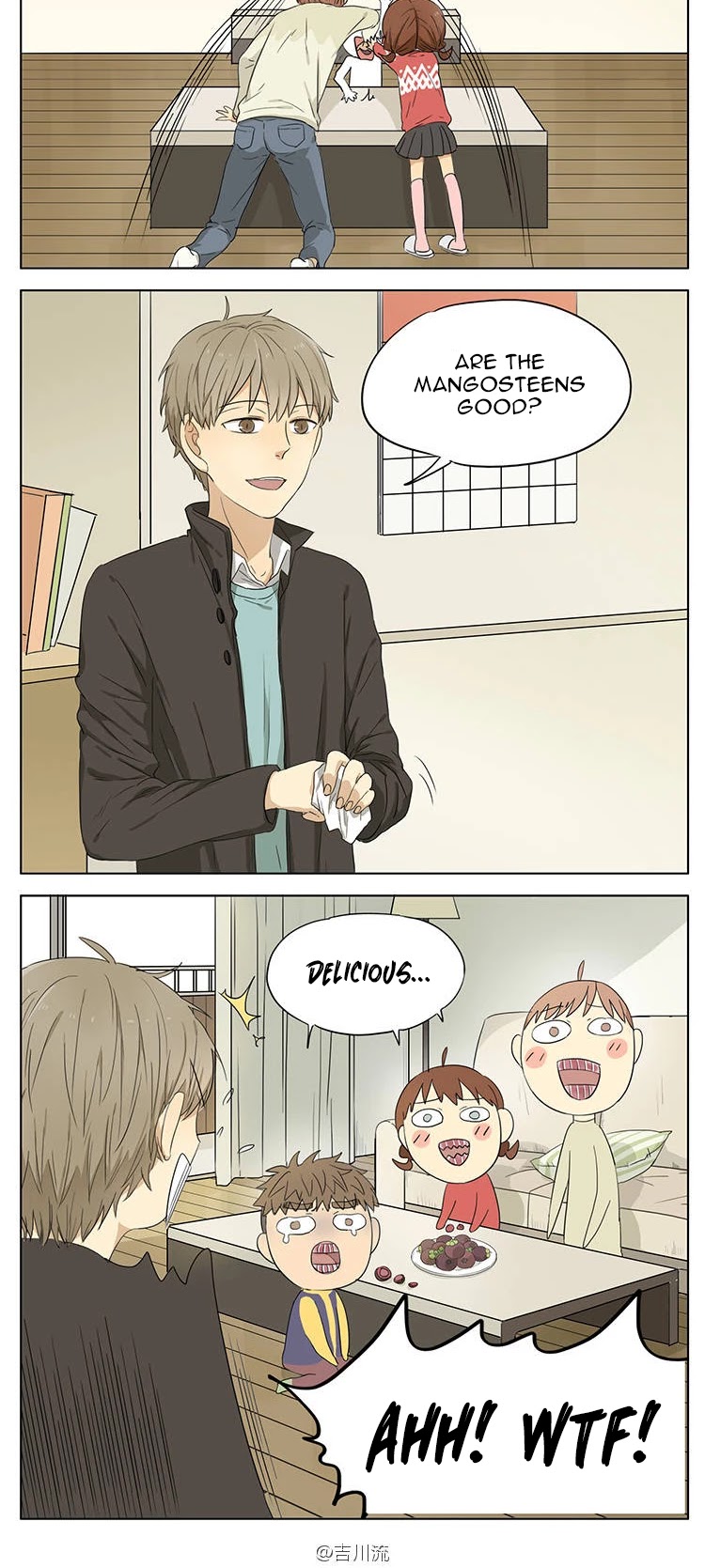 My Brother is A Big Idiot! Chapter 43 page 9 - Chapter 43: In order to let younger brother eat mangosteens, older brother also tried it