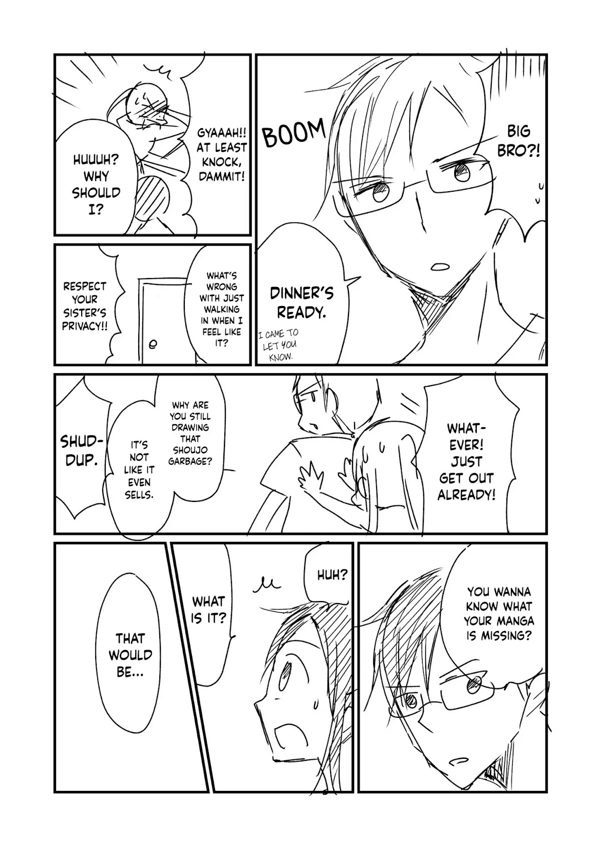 My Brother Told Me To Draw More Panty Shots. Chapter 0 page 2 - Chapter 0: Oneshot