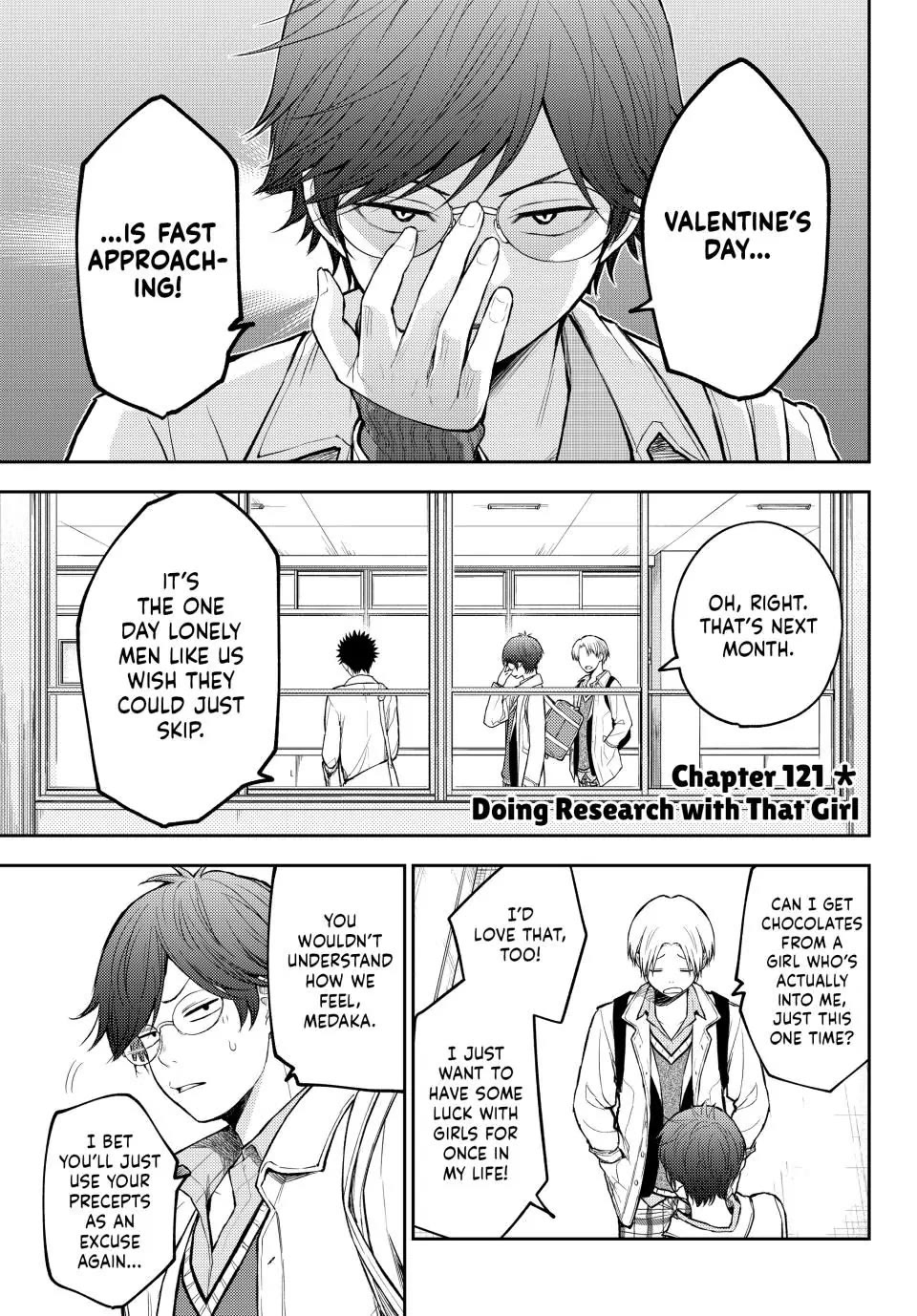 My Charms Are Wasted On Kuroiwa Medaka Chapter 121 page 1 - Chapter 121: Doing Research with That Girl