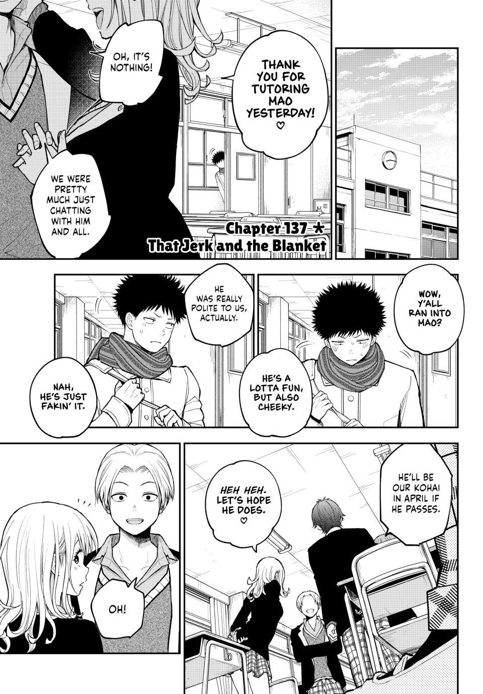 My Charms Are Wasted On Kuroiwa Medaka Chapter 137 page 1 - Chapter 137: That Jerk and the Blanket