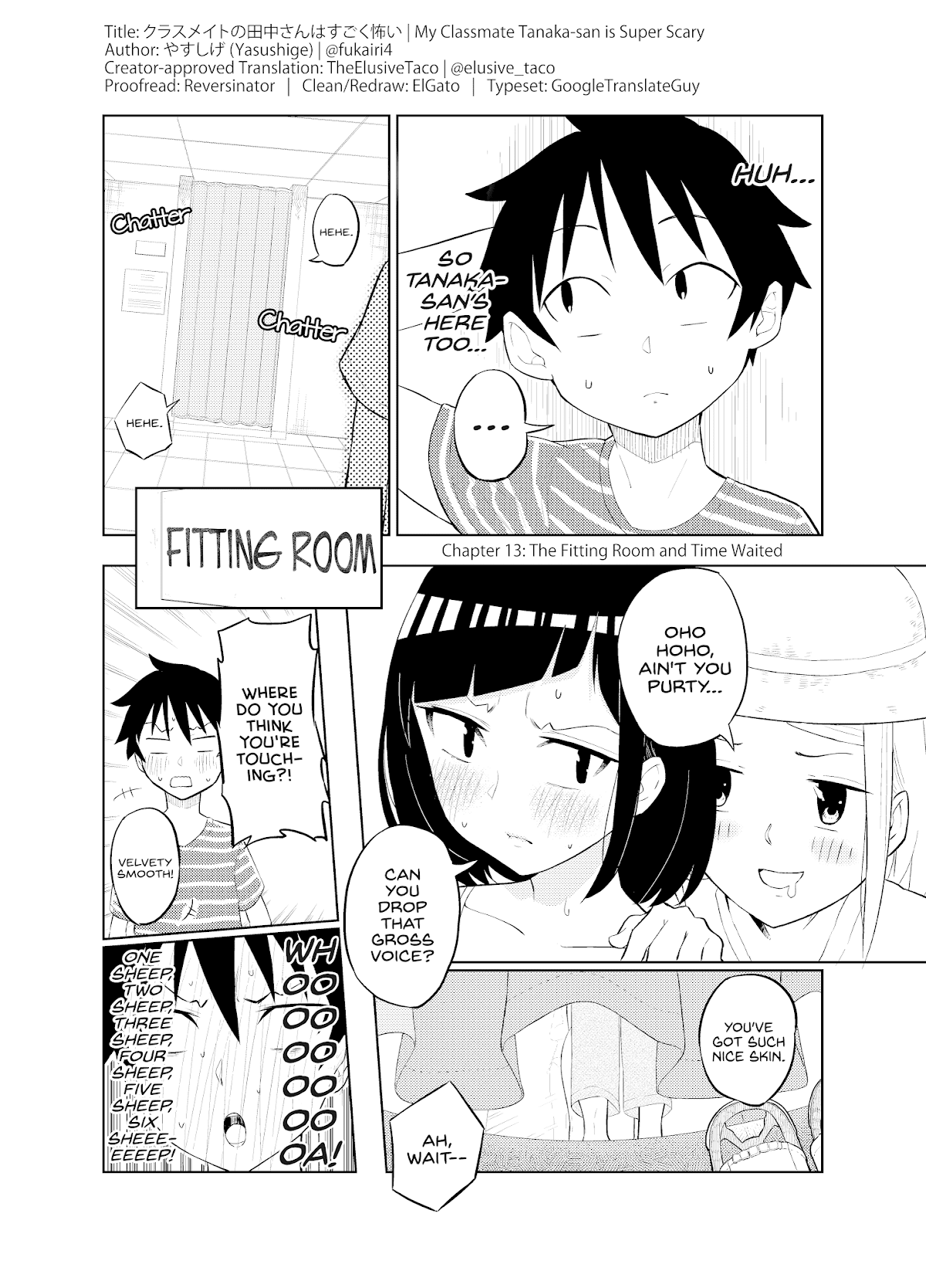 My Classmate Tanaka-san is Super Scary Chapter 13 page 1 - Chapter 13: The Fitting Room and Time Waited