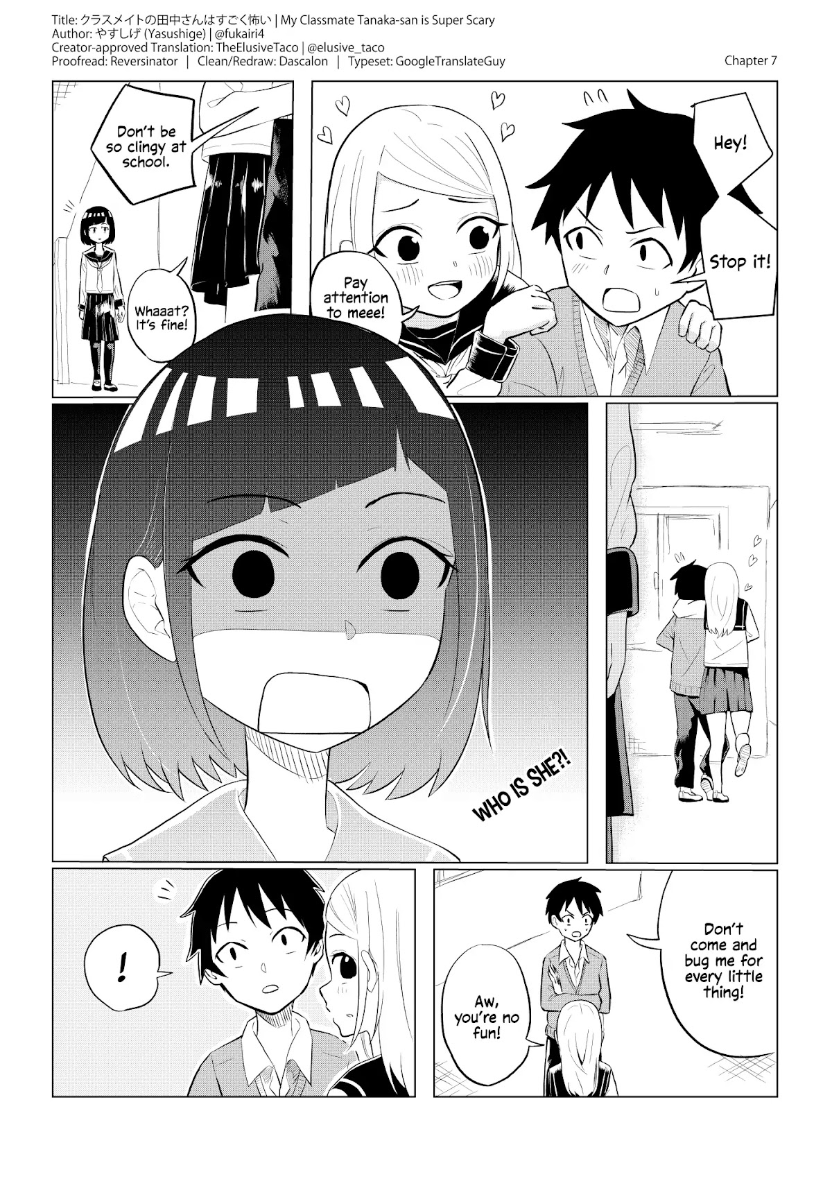 My Classmate Tanaka-san is Super Scary Chapter 7 page 1 - Chapter 7