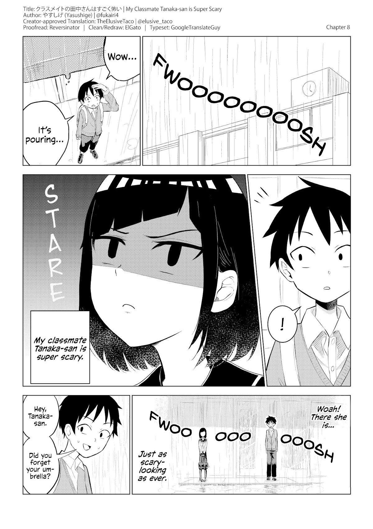My Classmate Tanaka-san is Super Scary Chapter 8 page 1 - Chapter 8