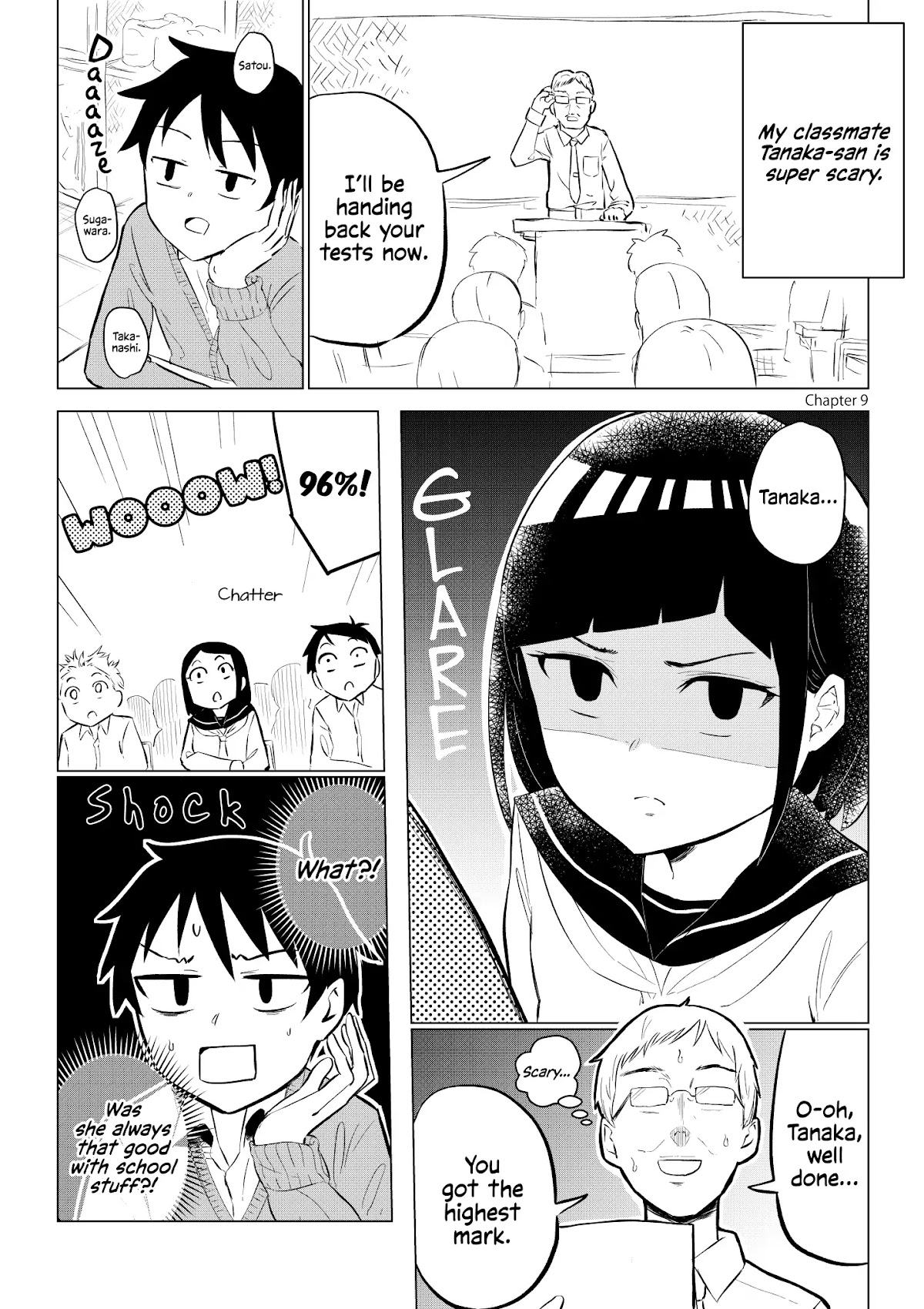 My Classmate Tanaka-san is Super Scary Chapter 9 page 1 - Chapter 9