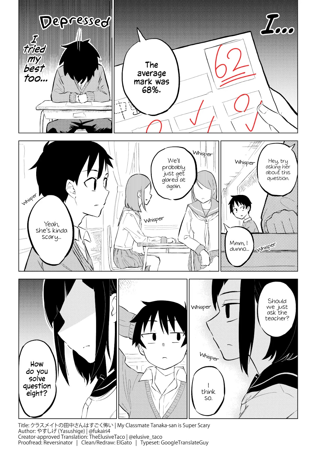 My Classmate Tanaka-san is Super Scary Chapter 9 page 2 - Chapter 9