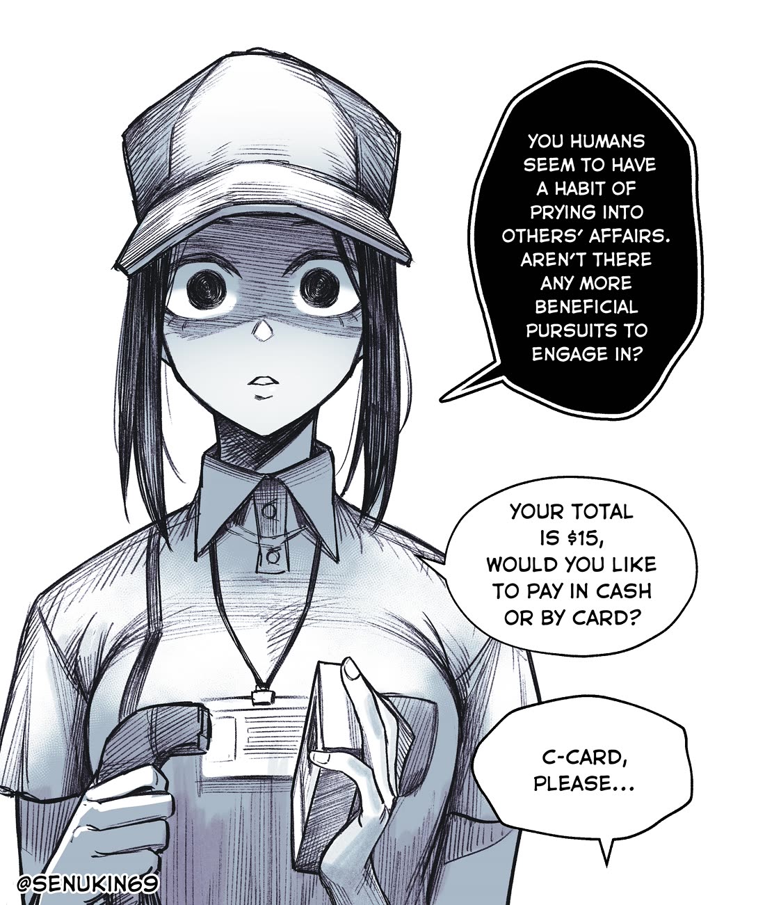 My Co-worker Is an Eldritch X! Chapter 1 page 3 - Chapter 1: Eldritch Behind the Counter?