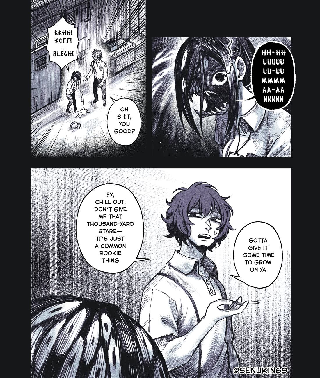 My Co-worker Is an Eldritch X! Chapter 2 page 4 - Chapter 2: An Eldritch’s Smoke Break