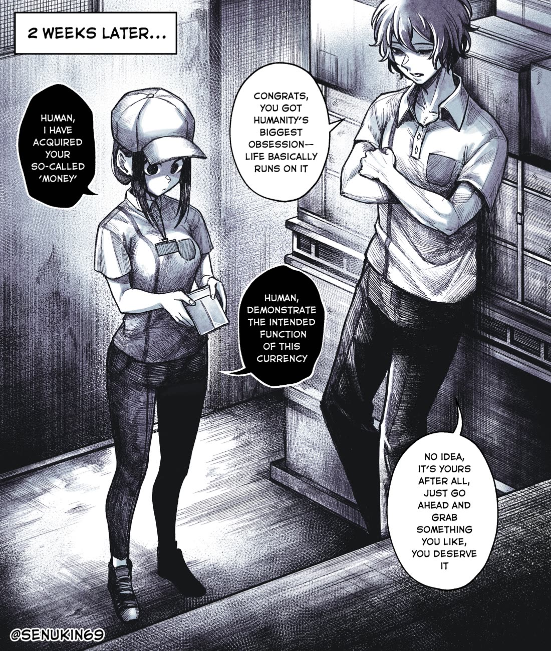My Co-worker Is an Eldritch X! Chapter 2 page 5 - Chapter 2: An Eldritch’s Smoke Break
