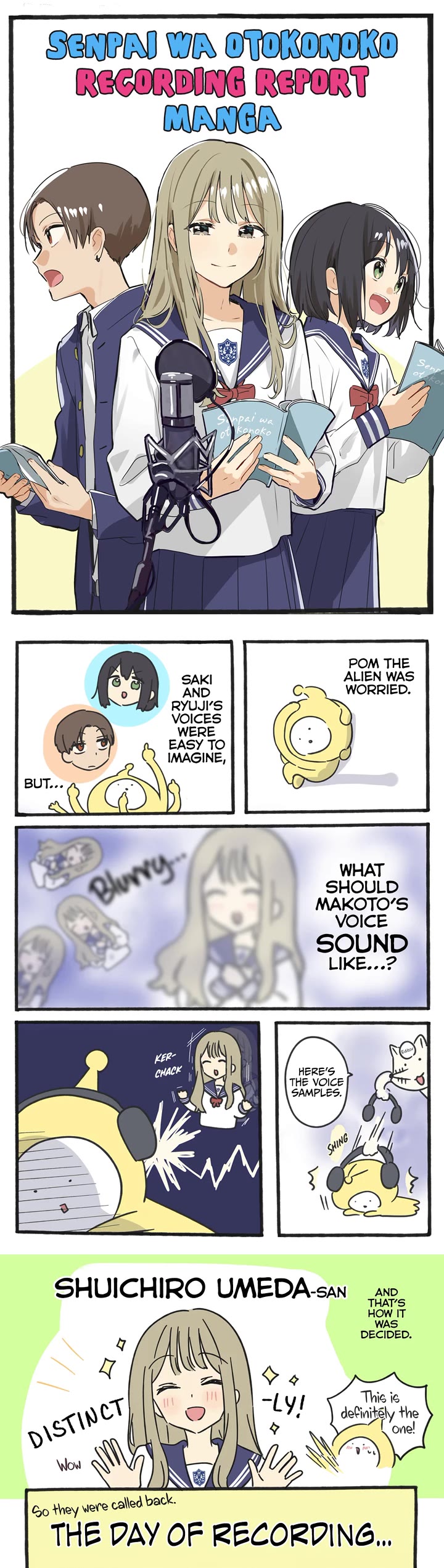 My Crossdressing Senpai Chapter 113.5 page 1 - Chapter 113.5: Voices Have Been Cast