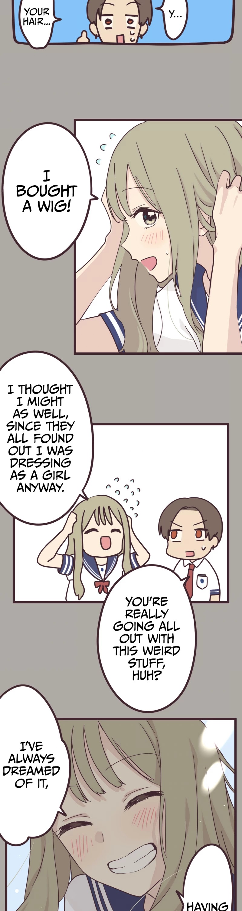 My Crossdressing Senpai Chapter 36 page 2 - Chapter 36: Can't Hide It