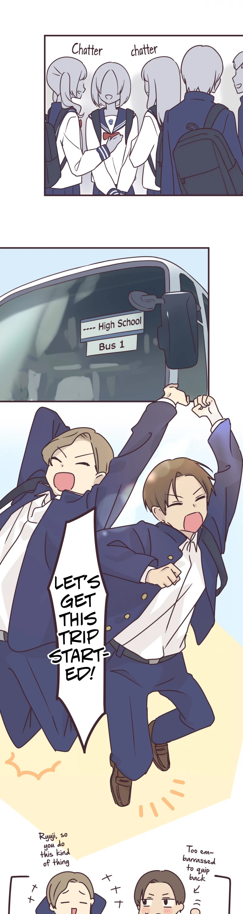My Crossdressing Senpai Chapter 65 page 1 - Chapter 65: School Trip Day 1