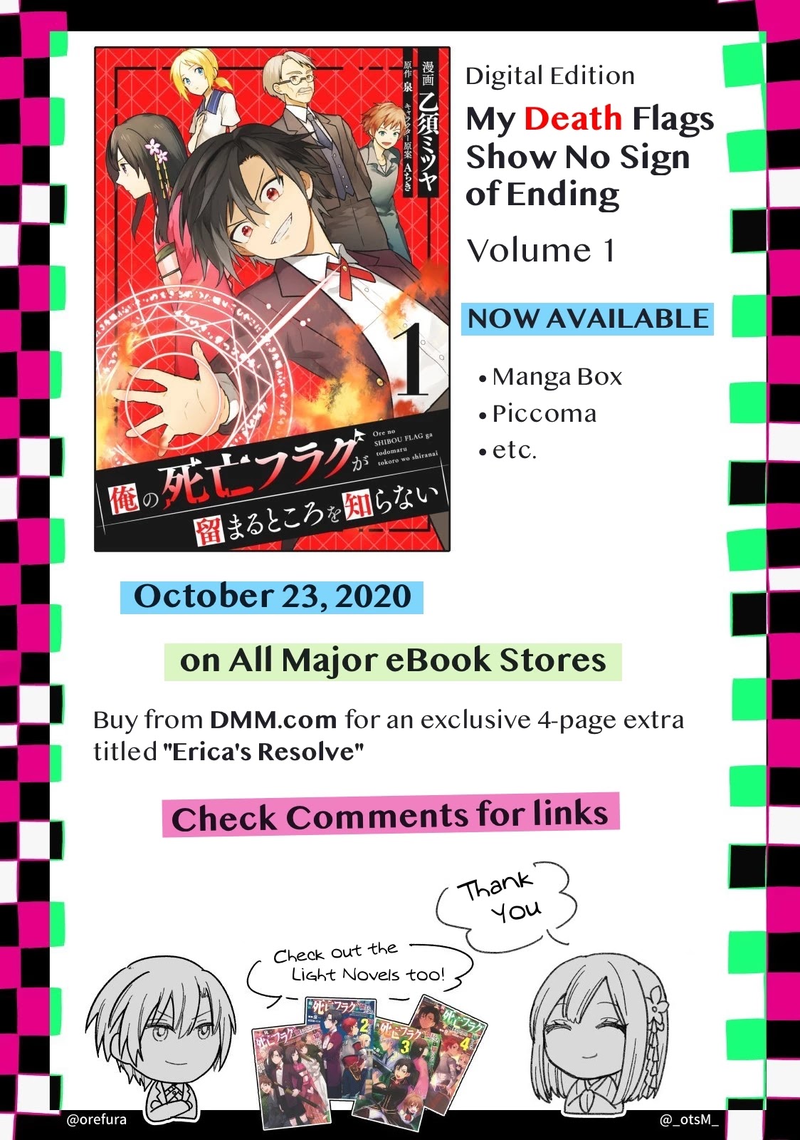 My Death Flags Show No Sign of Ending Chapter 7.3 page 1 - Chapter 7.3: Twitter Extra for Volume 1