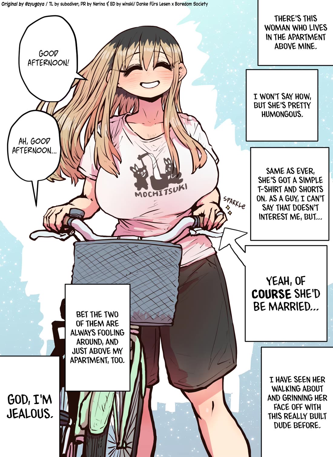 My Divorced Crybaby Neighbour Chapter 55.10 page 1 - Chapter 55.10: The Person Who Lives in the Apartment Above Me