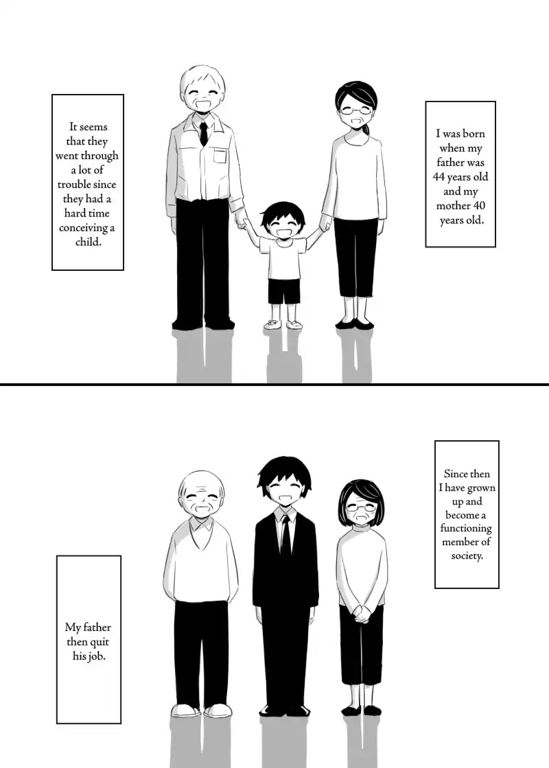 My Father 68y/o, My Mother 64y/o, Me 24y/o Chapter 0 page 1 - Chapter 0: Oneshot