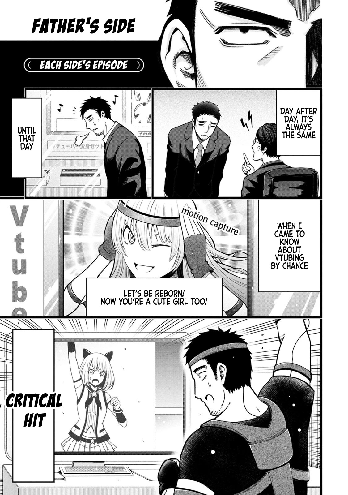 My father became a cute VTuber girl! Chapter 2.5 page 1 - Chapter 2.5: Each Side's Episode