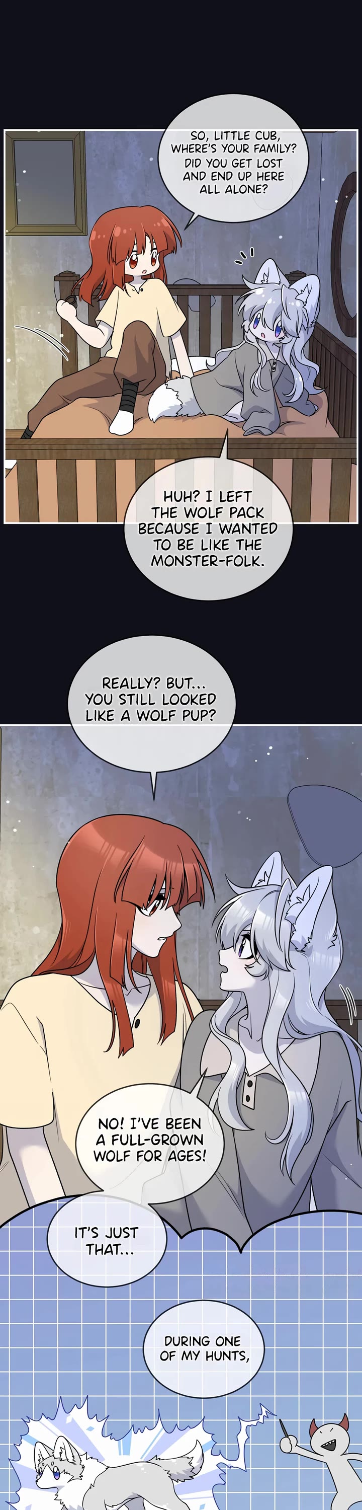 My Food Looks Very Cute Chapter 173.5 page 17 - Chapter 173.5: (Side Story) Hunter and Wolf (part 2): Running Away