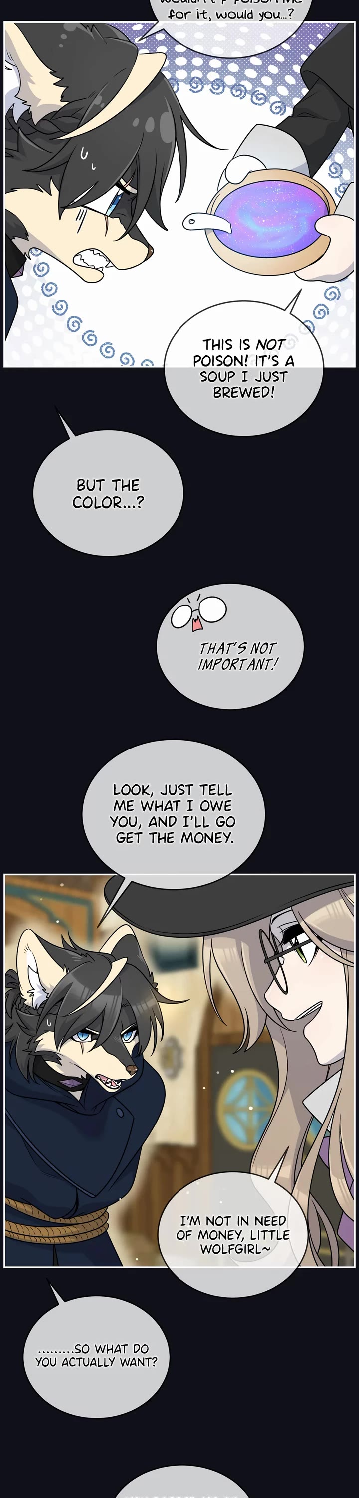 My Food Looks Very Cute Chapter 173.5 page 8 - Chapter 173.5: (Side Story) Hunter and Wolf (part 2): Running Away