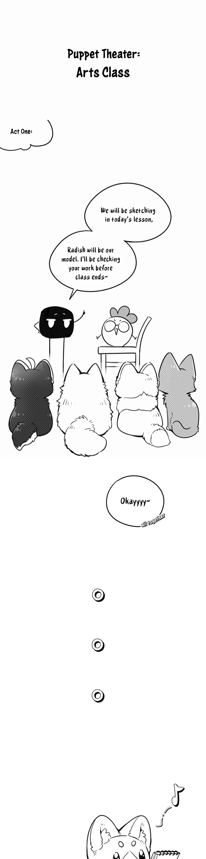 My Food Looks Very Cute Chapter 178.1 page 1 - Chapter 178.1: (Extra) Puppet Theater: Arts Class