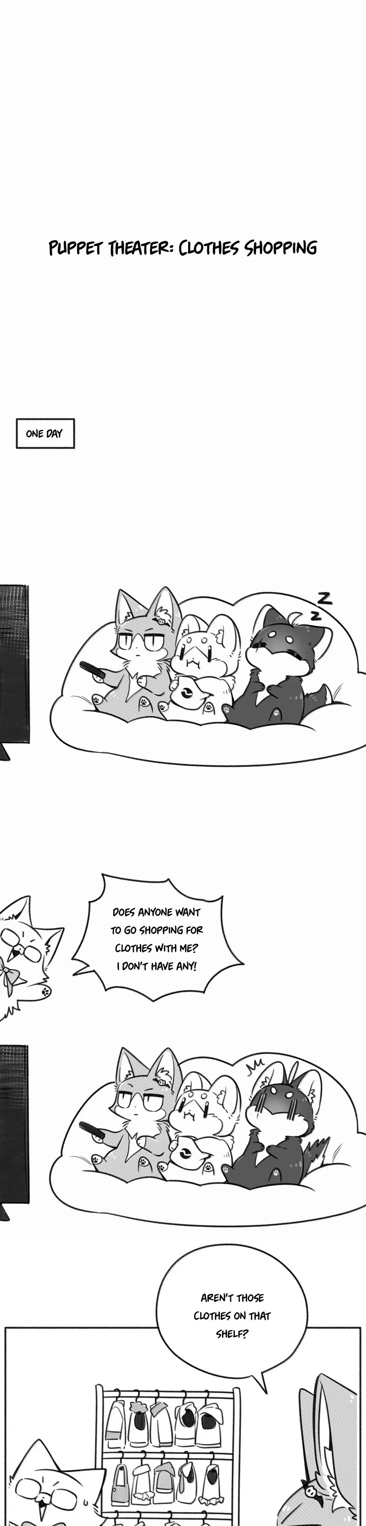 My Food Looks Very Cute Chapter 214.1 page 1 - Chapter 214.1: (Extra) Puppet Theater: Clothes Shopping