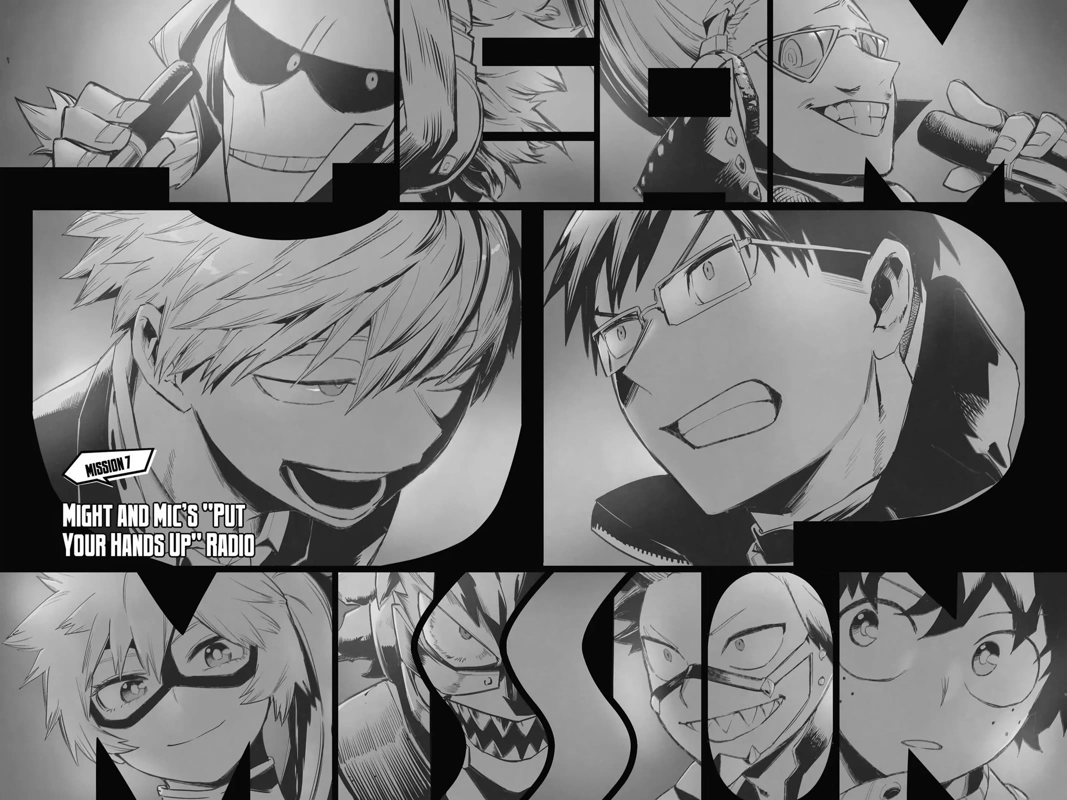 My Hero Academia Team Up Mission Chapter 7 page 1 - Chapter 7: Might and Mic's "Put Your Hands Up" Radio