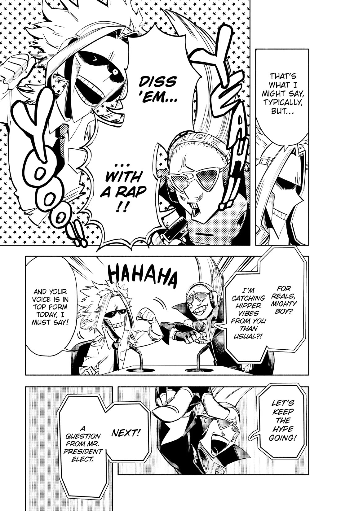 My Hero Academia Team Up Mission Chapter 7 page 6 - Chapter 7: Might and Mic's "Put Your Hands Up" Radio