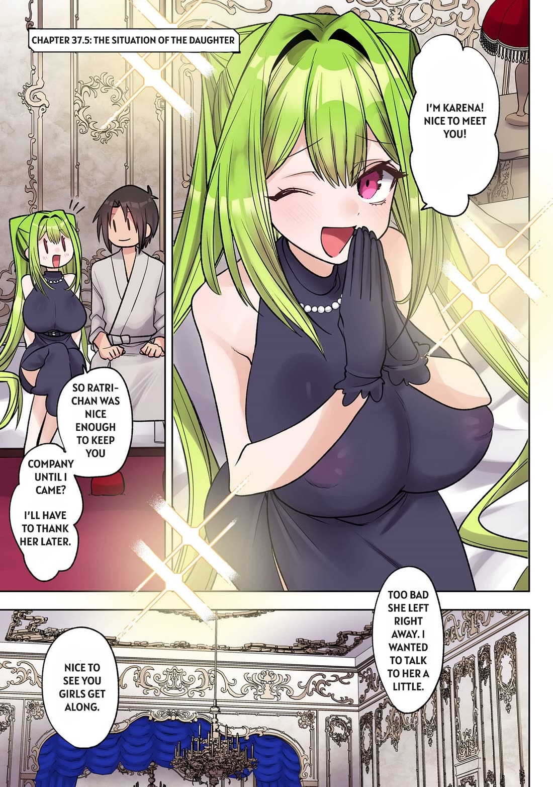 My level up is strange! ~ Reincarnation of a great Man in a Different World Chapter 37.5 page 1 - Chapter 37.5: The Situation of the Daughter