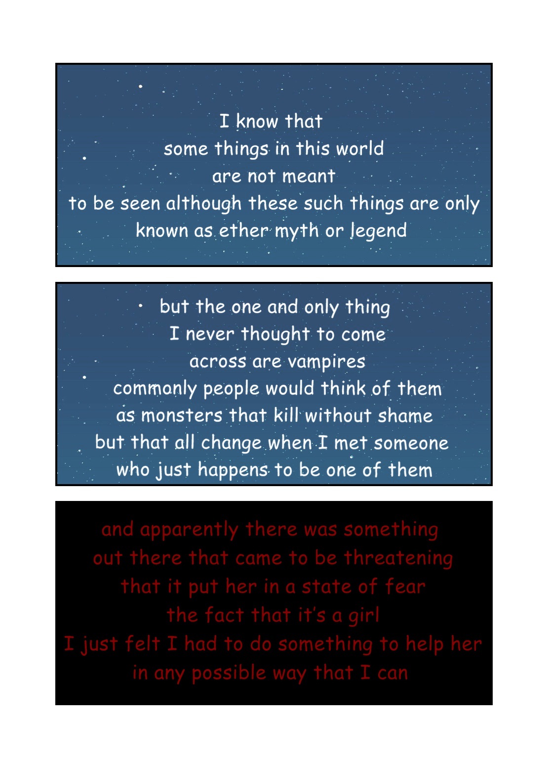 My Life as A Vampire Chapter 1.2 page 1 - Chapter 1 v2 : The encounter