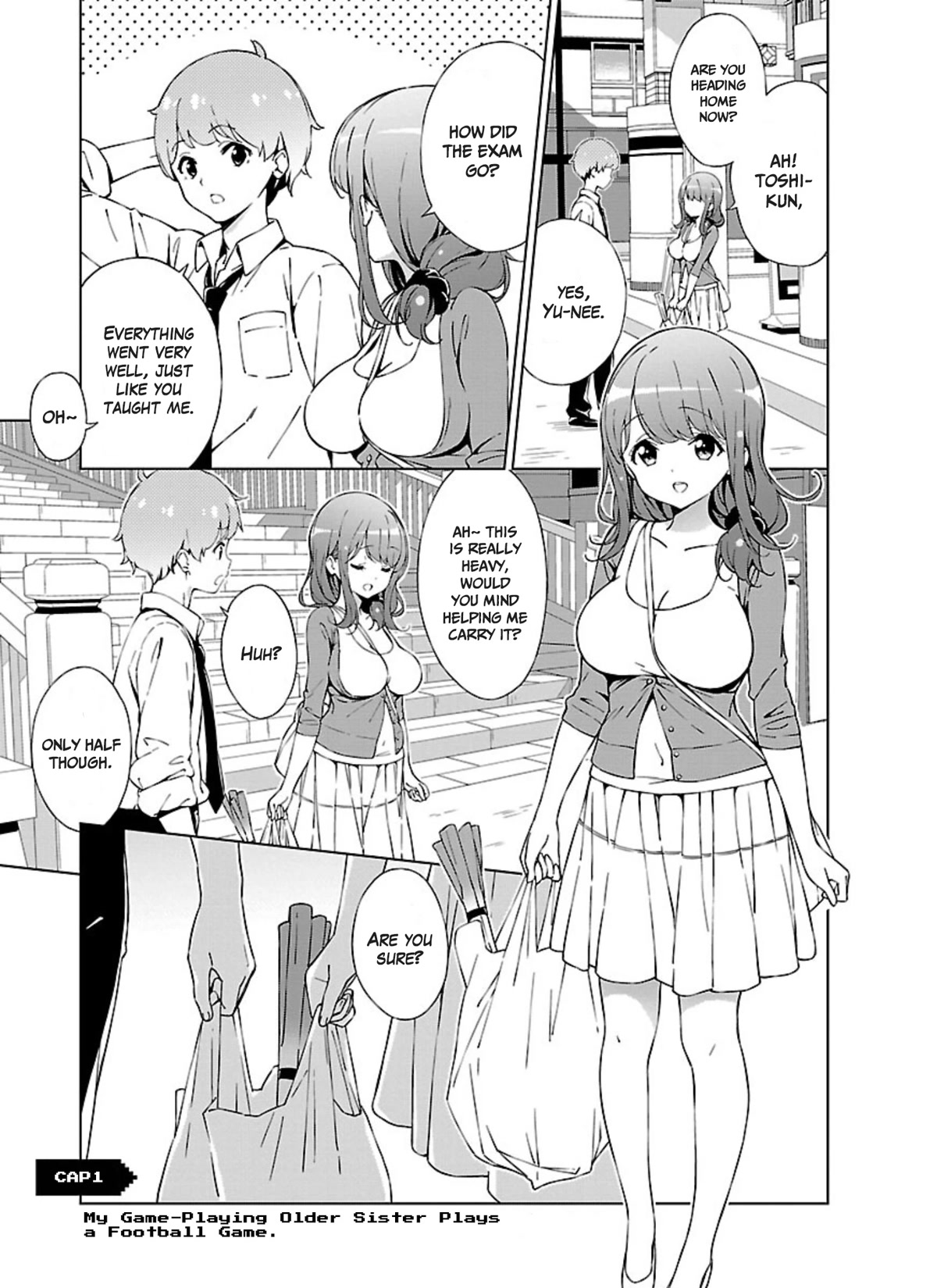 My "Onee-chan's" Personality Changes When She Plays Games Chapter 1 page 1 - Chapter 1: My game-playing older sister plays a football game