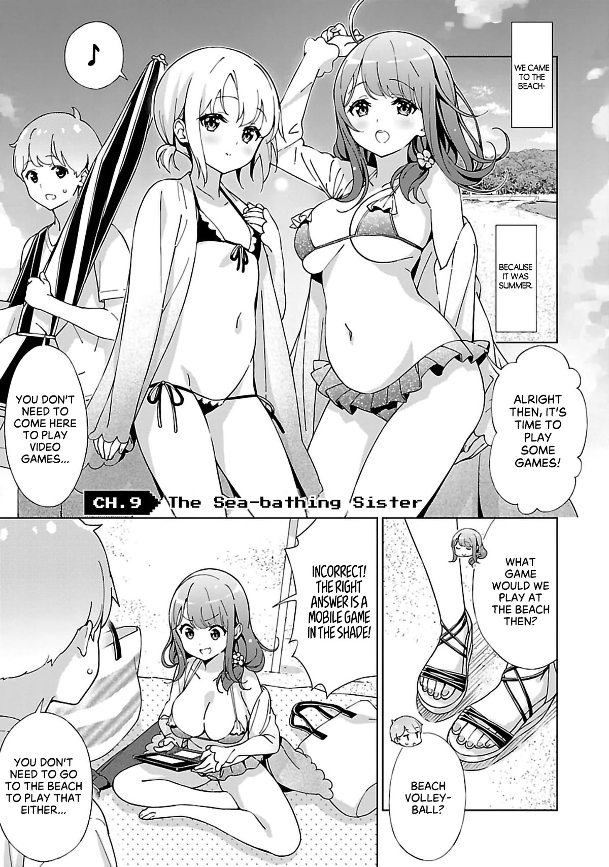 My "Onee-chan's" Personality Changes When She Plays Games Chapter 10 page 1 - Chapter 10: The Sea-Bathing Sister