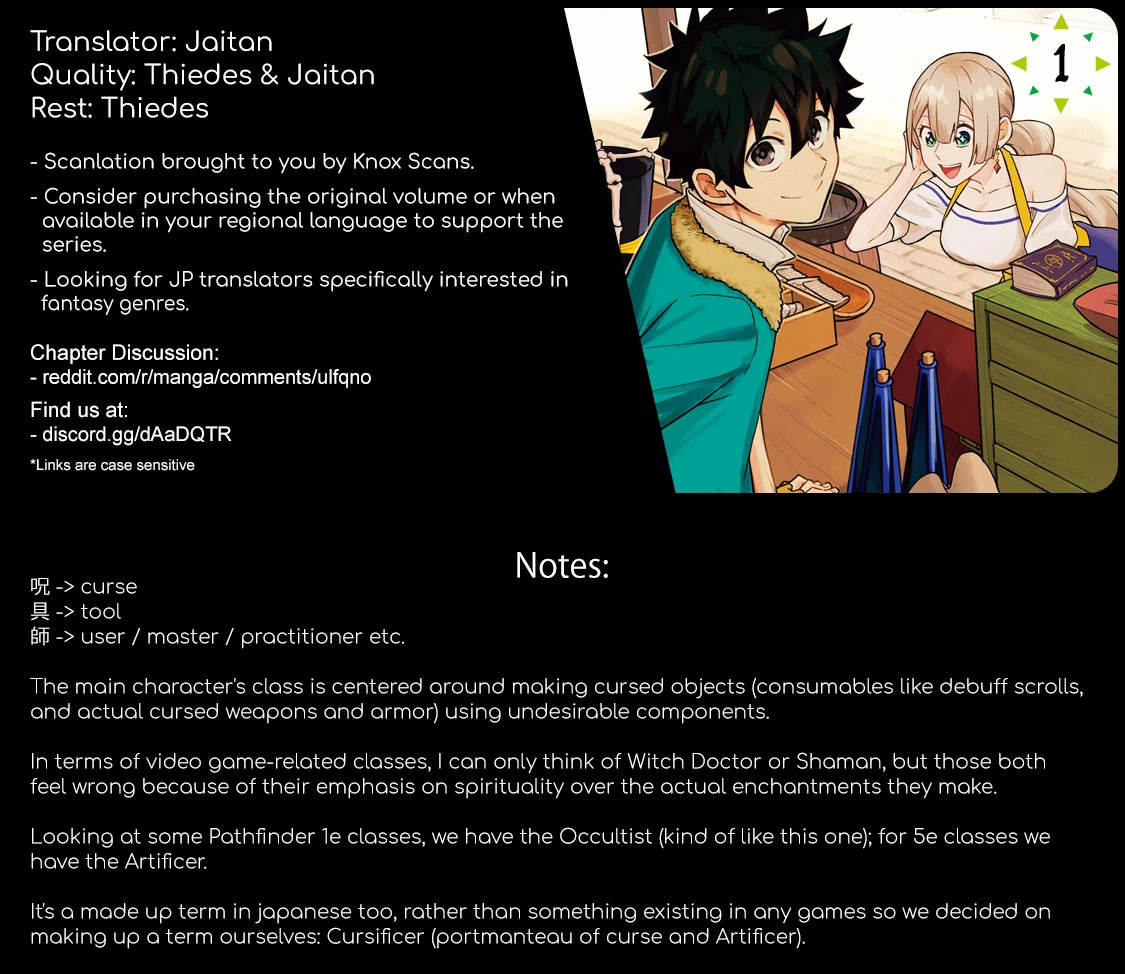 My S-Rank Party Fired Me for Being a Cursificer ~ I Can Only Make “Cursed Items”, but They're Artifact Class! Chapter 1 page 40 - Chapter 1: We Don't Need You