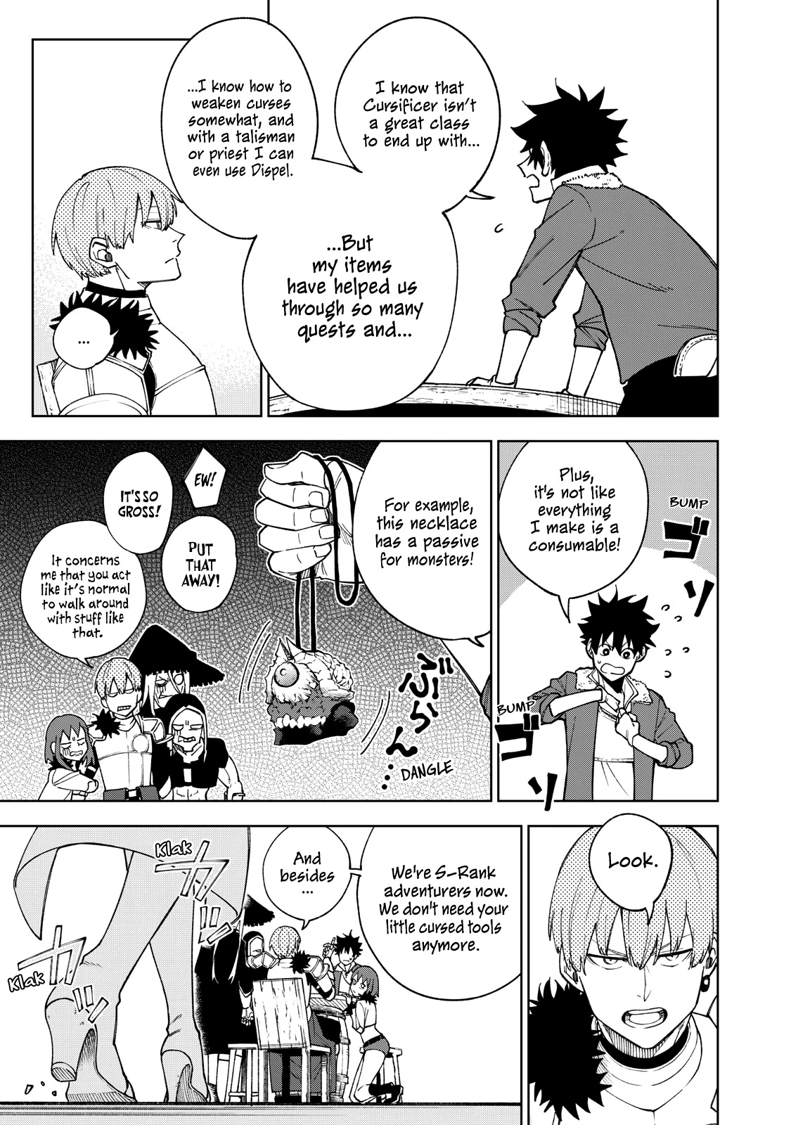 My S-Rank Party Fired Me for Being a Cursificer ~ I Can Only Make “Cursed Items”, but They're Artifact Class! Chapter 1 page 9 - Chapter 1: We Don't Need You