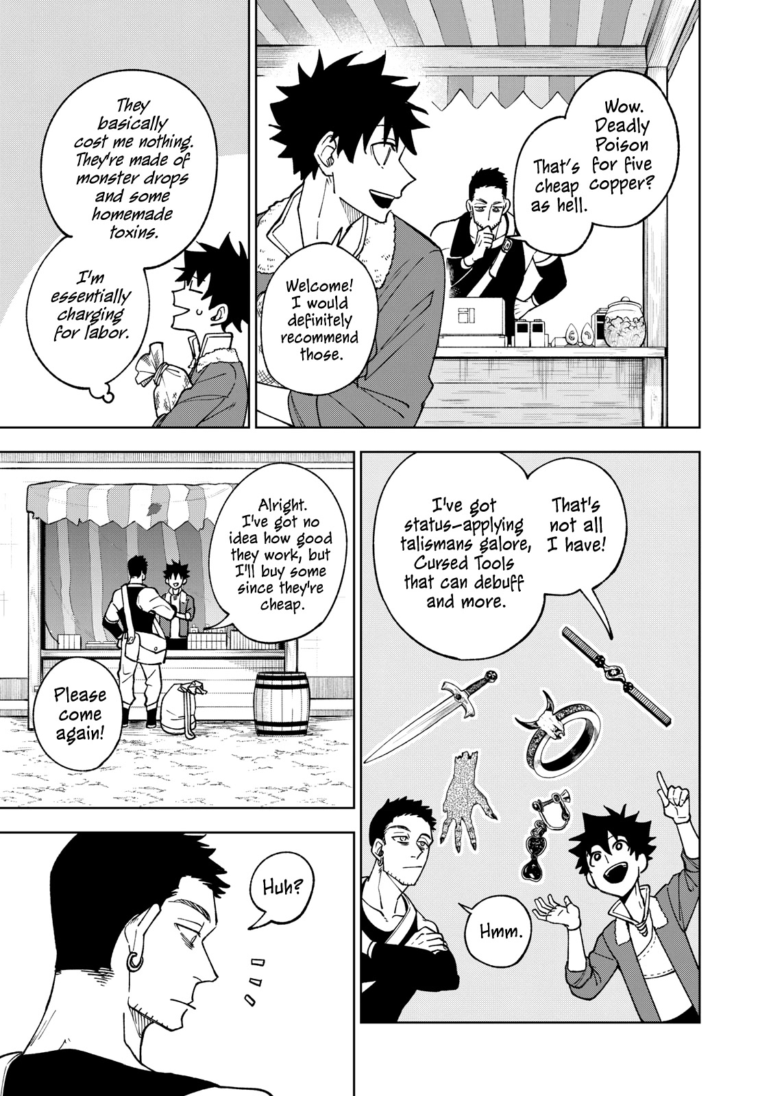 My S-Rank Party Fired Me for Being a Cursificer ~ I Can Only Make “Cursed Items”, but They're Artifact Class! Chapter 2 page 12 - Chapter 2: A Stall that Sells Curses