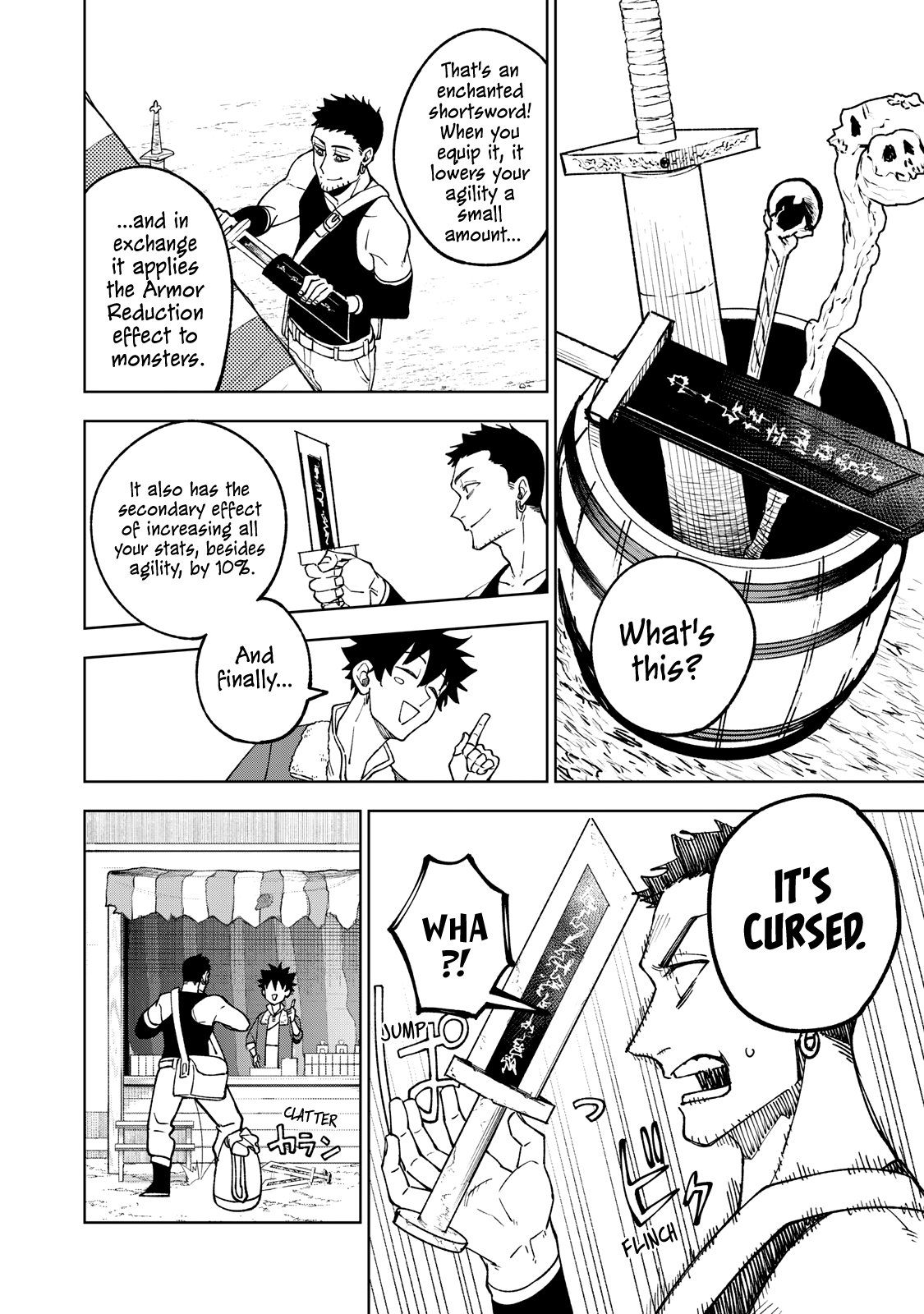 My S-Rank Party Fired Me for Being a Cursificer ~ I Can Only Make “Cursed Items”, but They're Artifact Class! Chapter 2 page 13 - Chapter 2: A Stall that Sells Curses