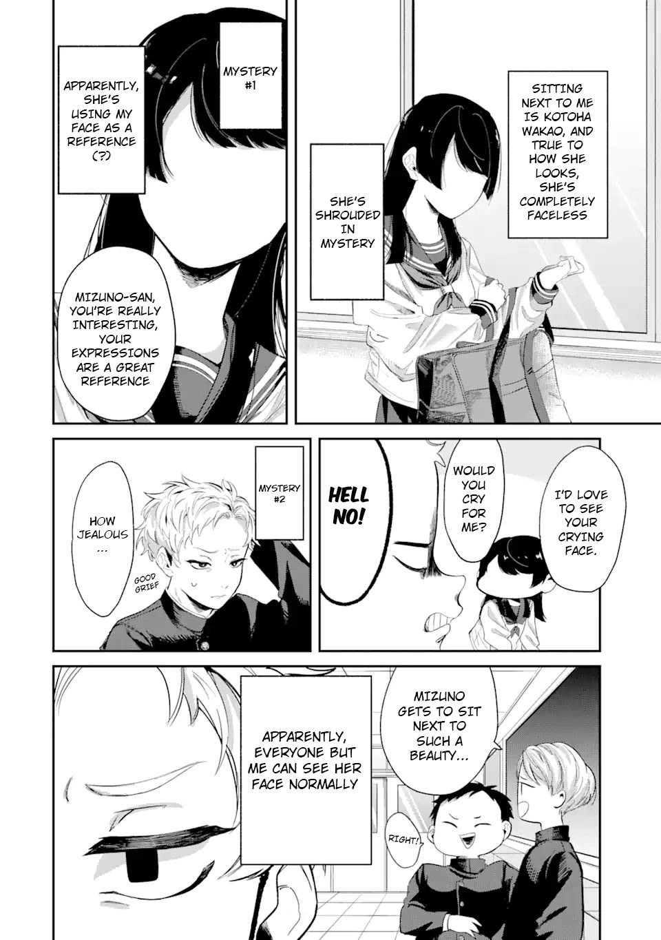 My Seatmate Wakao-san's Face Is Almost Visible but It's Not Chapter 1 page 4 - Chapter 1: I can't see the face of the girl sitting next to me