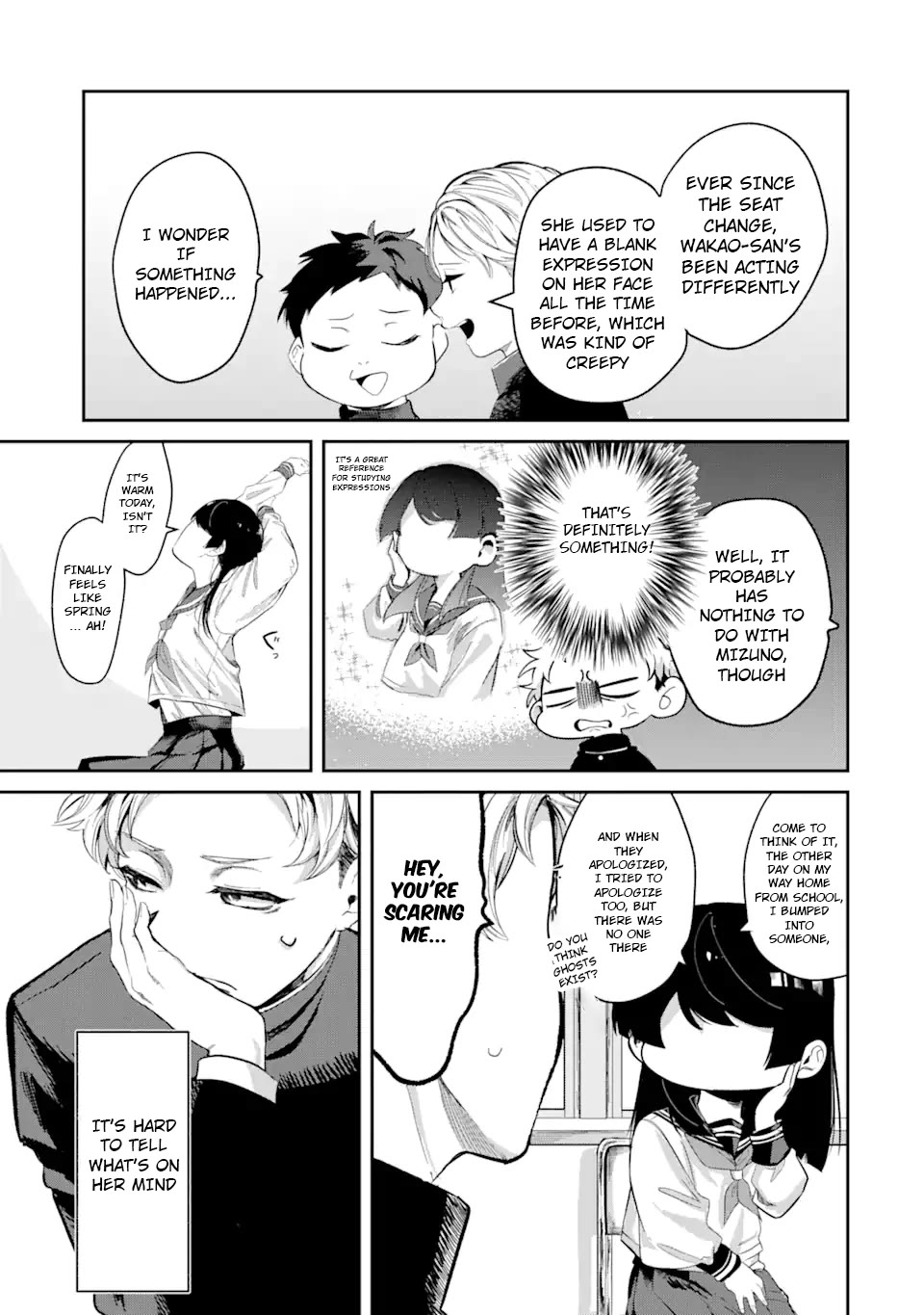 My Seatmate Wakao-san's Face Is Almost Visible but It's Not Chapter 1 page 5 - Chapter 1: I can't see the face of the girl sitting next to me