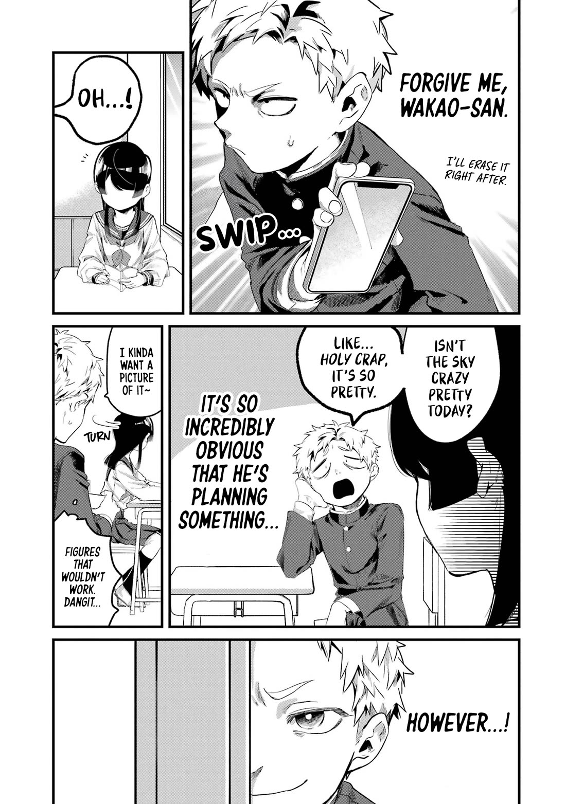 My Seatmate Wakao-san's Face Is Almost Visible but It's Not Chapter 10 page 5 - Chapter 10: Youth is taking pictures?