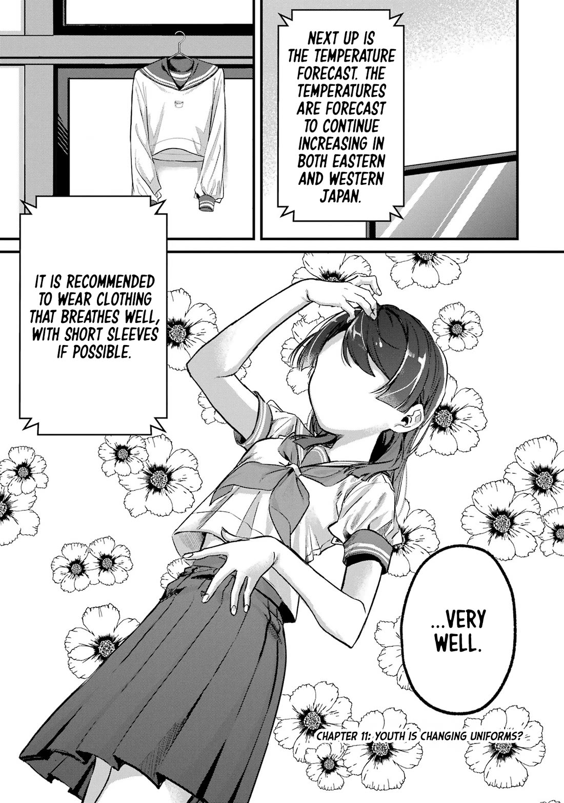 My Seatmate Wakao-san's Face Is Almost Visible but It's Not Chapter 11 page 1 - Chapter 11: Youth is changing uniforms?