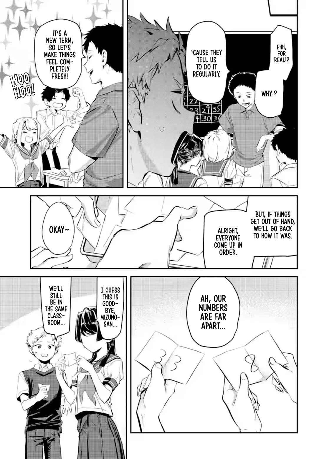 My Seatmate Wakao-san's Face Is Almost Visible but It's Not Chapter 22 page 3 - Chapter 22: Youth is seat changes!?