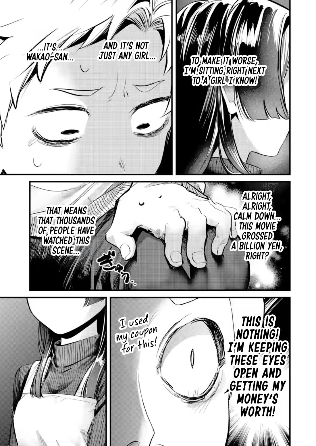 My Seatmate Wakao-san's Face Is Almost Visible but It's Not Chapter 27 page 9 - Chapter 27: Youth is watching movies?