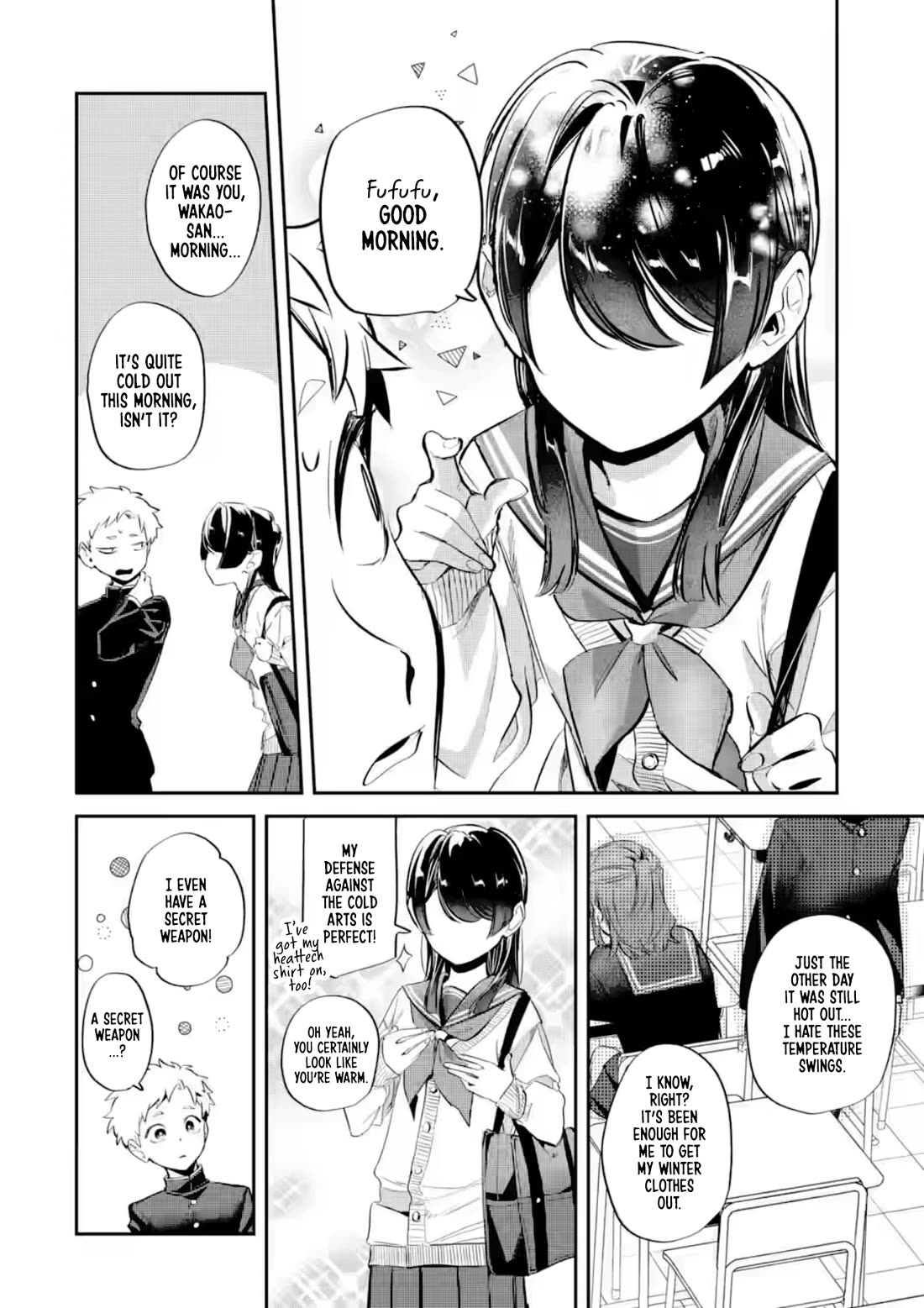My Seatmate Wakao-san's Face Is Almost Visible but It's Not Chapter 28 page 2 - Chapter 28: Youth is catching a cold?
