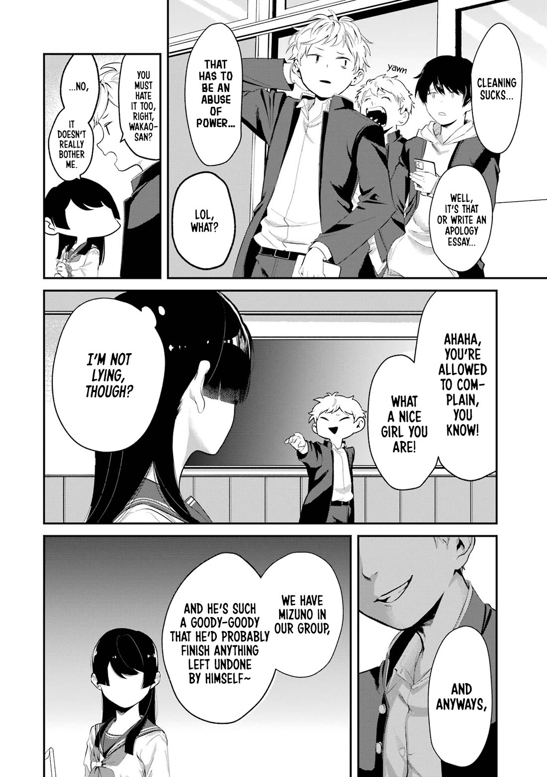 My Seatmate Wakao-san's Face Is Almost Visible but It's Not Chapter 4 page 10 - Chapter 4: Youth is cleaning?