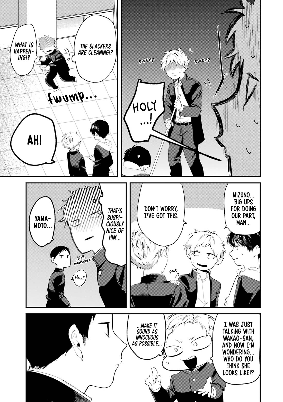 My Seatmate Wakao-san's Face Is Almost Visible but It's Not Chapter 4 page 15 - Chapter 4: Youth is cleaning?