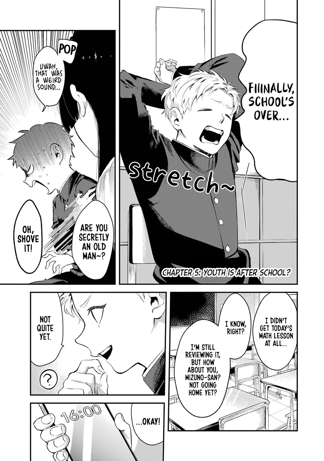 My Seatmate Wakao-san's Face Is Almost Visible but It's Not Chapter 5 page 1 - Chapter 5: Youth is after school?