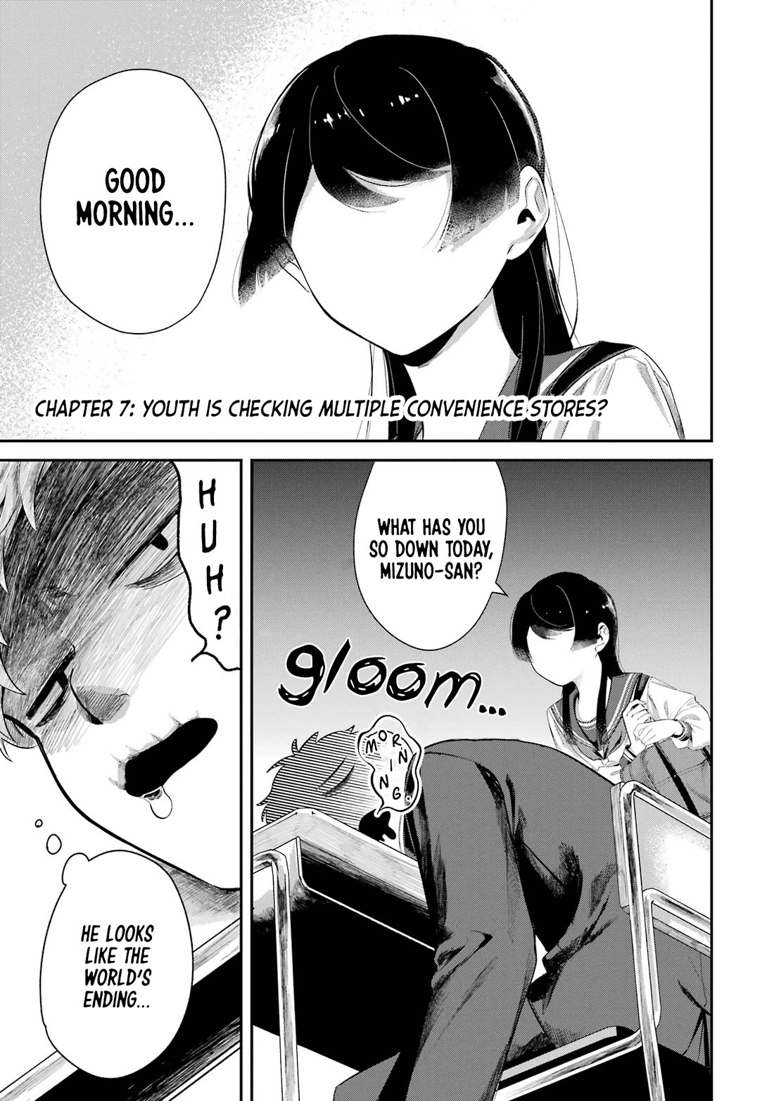 My Seatmate Wakao-san's Face Is Almost Visible but It's Not Chapter 7 page 1 - Chapter 7: Youth is checking multiple convenience stores?
