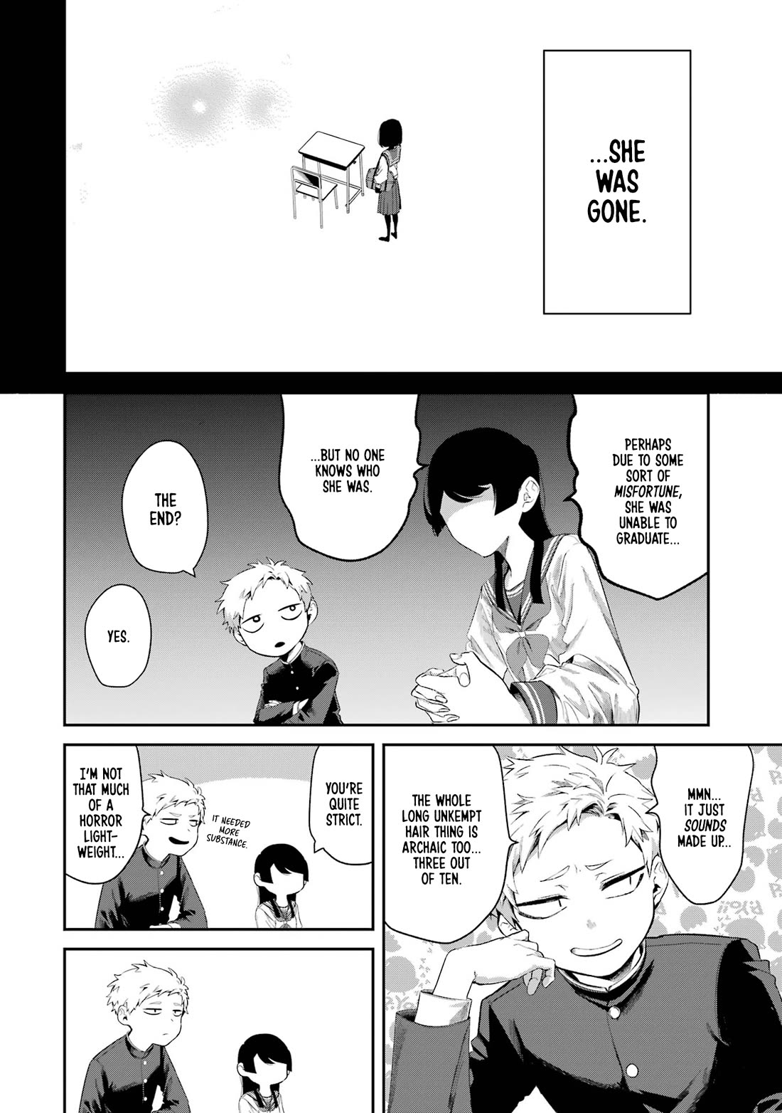 My Seatmate Wakao-san's Face Is Almost Visible but It's Not Chapter 8 page 6 - Chapter 8: Youth is ghost stories?