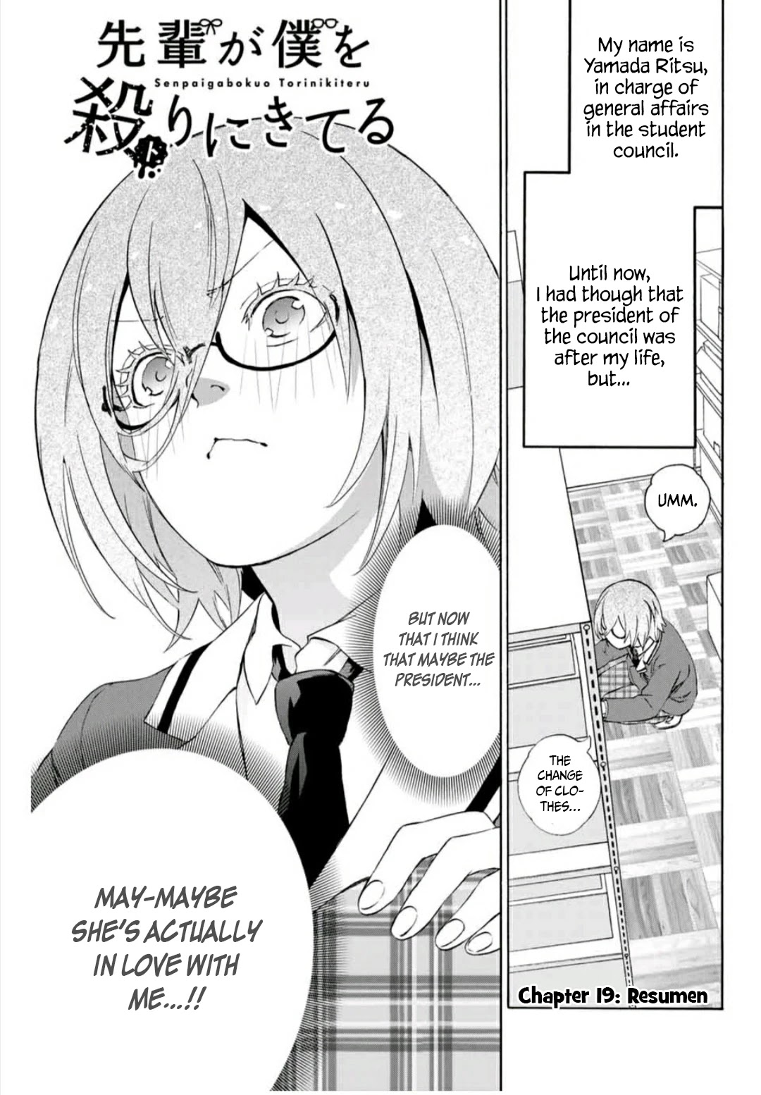 My Senpai Is After My Life Chapter 19 page 2 - Chapter 19: Resumen