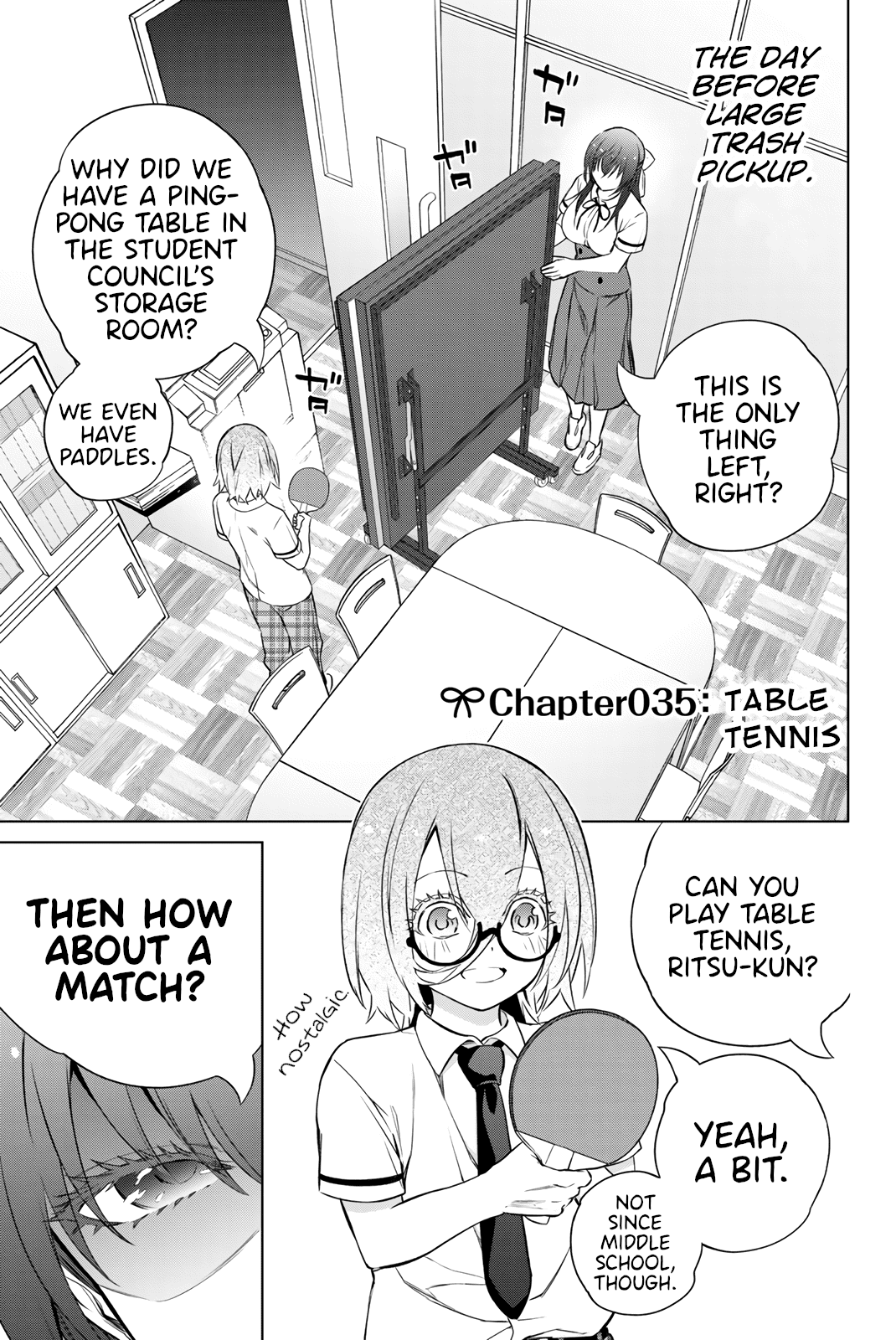 My Senpai Is After My Life Chapter 35 page 1 - Chapter 35: Table Tennis