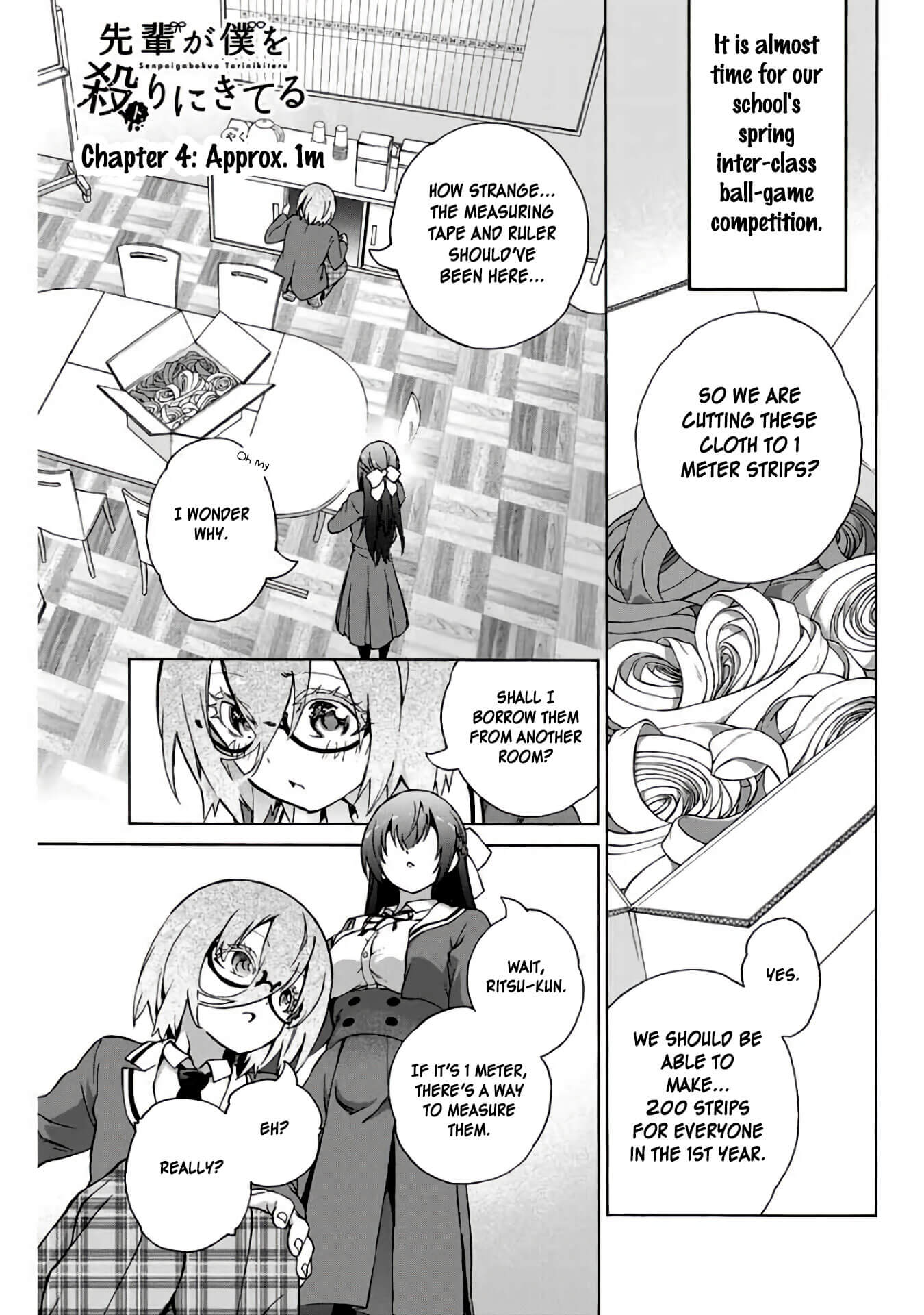 My Senpai Is After My Life Chapter 4 page 1 - Chapter 4: Approx. 1m