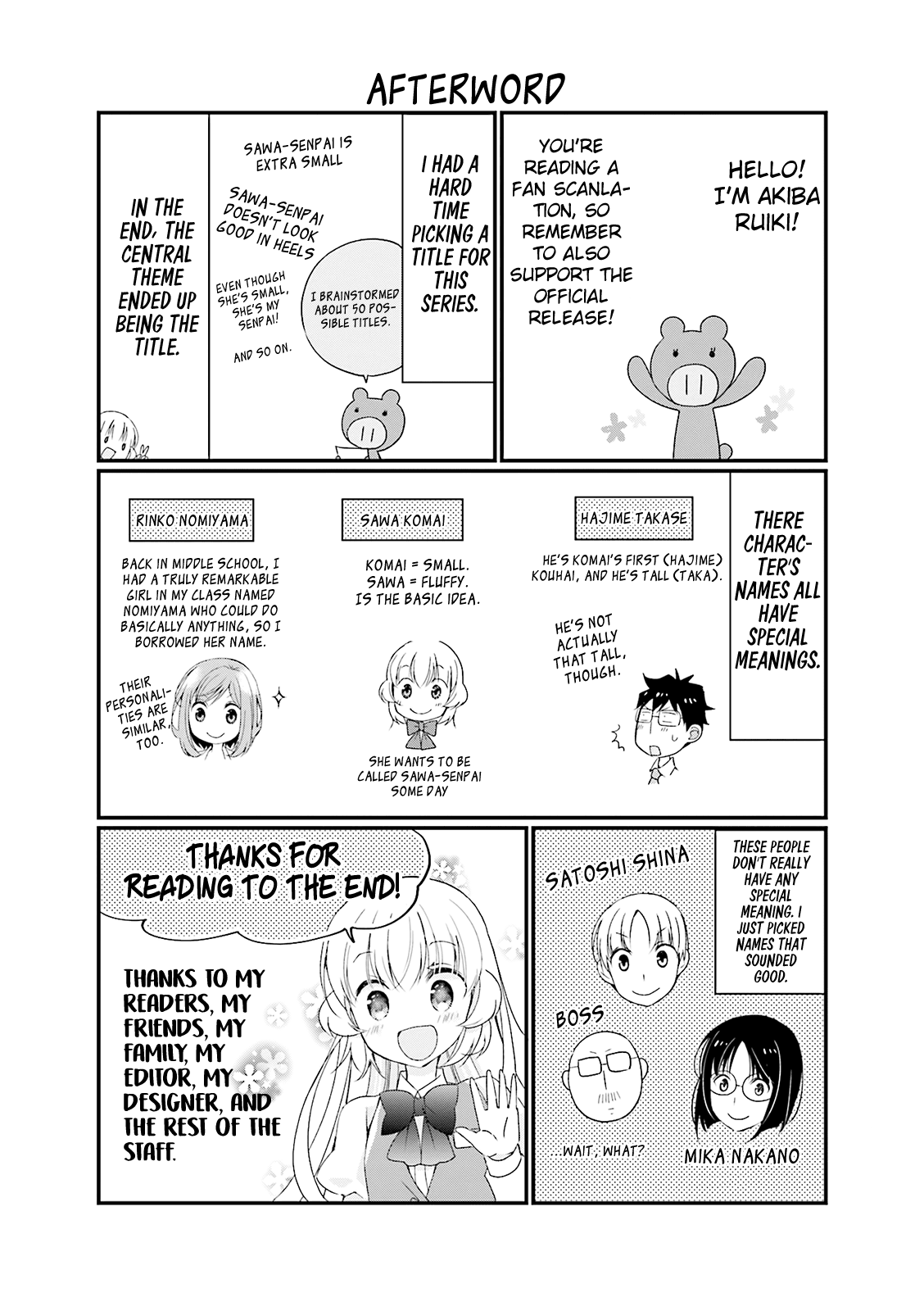 My Short Senpai Is Way Too Cute Chapter 15.1 page 9 - Chapter 15.1: Volume Extras